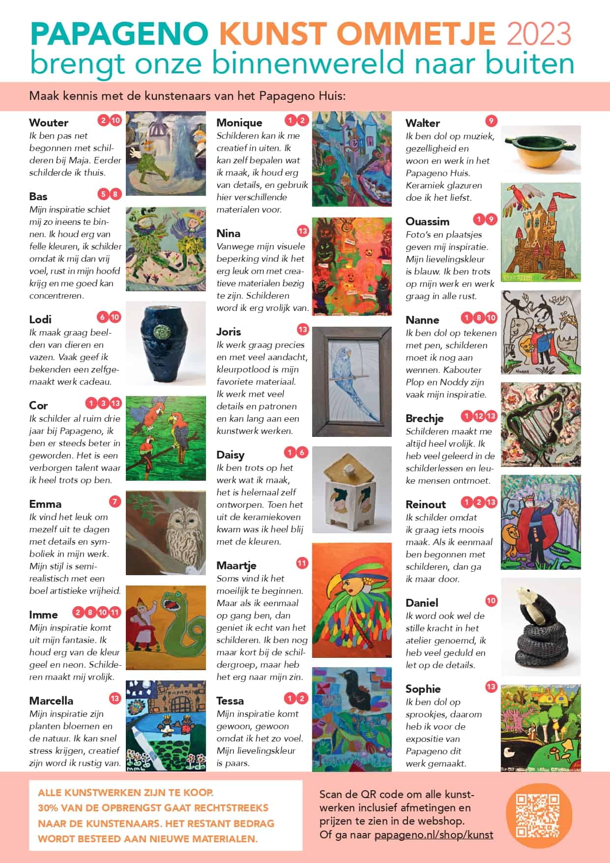 Brinkhuis doet mee aan het Papageno Kunstommetje!