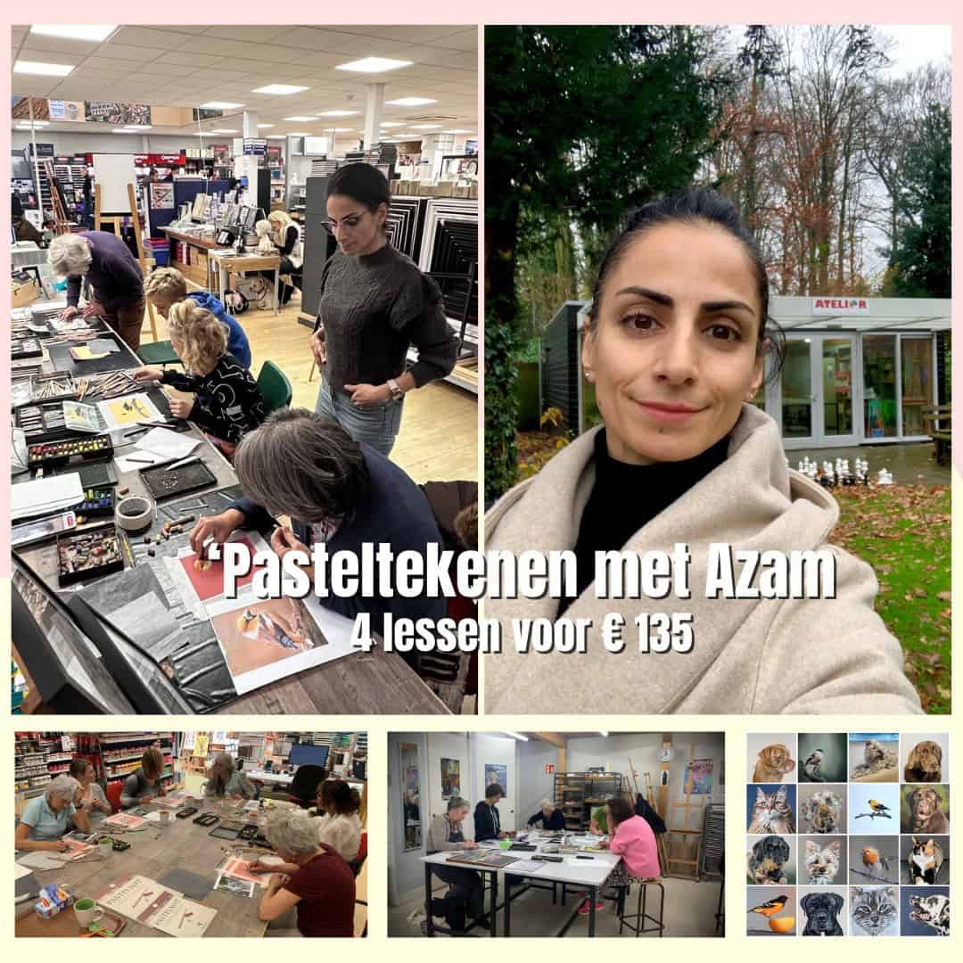 Cursus Stap voor Stap pasteltekenen met Azam Brinkhuis Laren