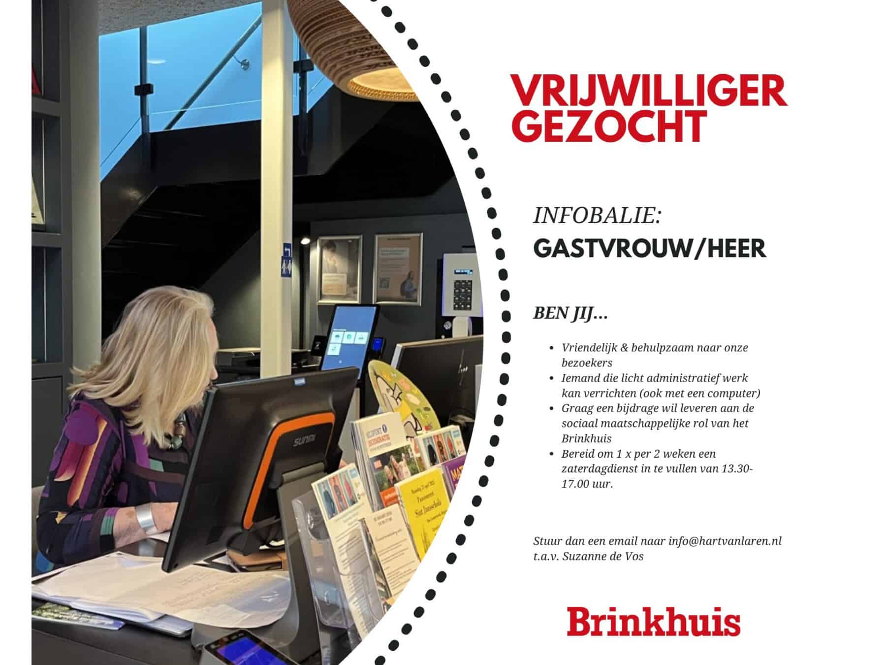 Vrijwilliger Vacature Info Balie Brinkhuis Vrijwilliger Vacature Info Balie Brinkhuis