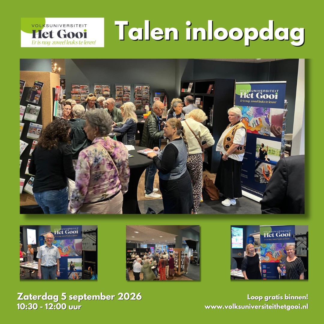 Talen Inloopdag Volksuniversiteit het Gooi in het Brinkhuis Laren