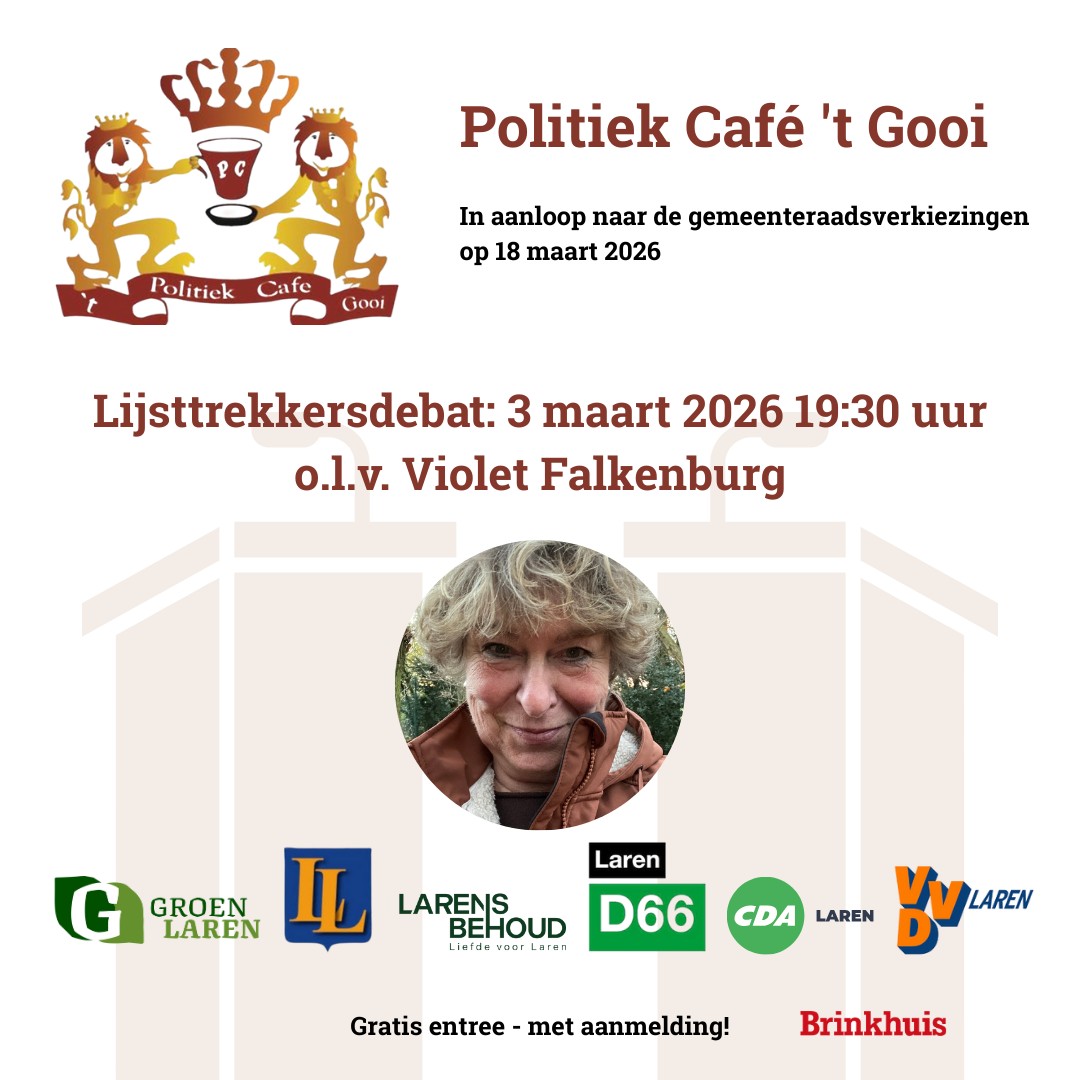 Lijsttrekkersdebat Politiek Cafe Het Gooi - Brinkhuis Laren