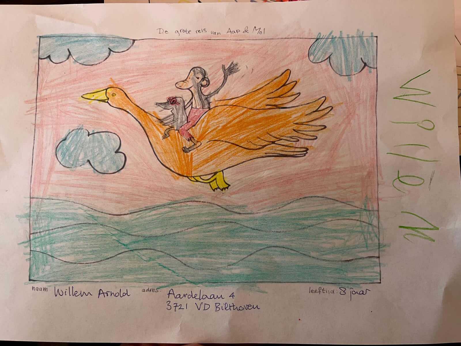 Winnaars Tekenwedstrijd Gitte Spee Willem Arnold uit Bilthoven Winnaars Tekenwedstrijd Gitte Spee Willem Arnold uit Bilthoven