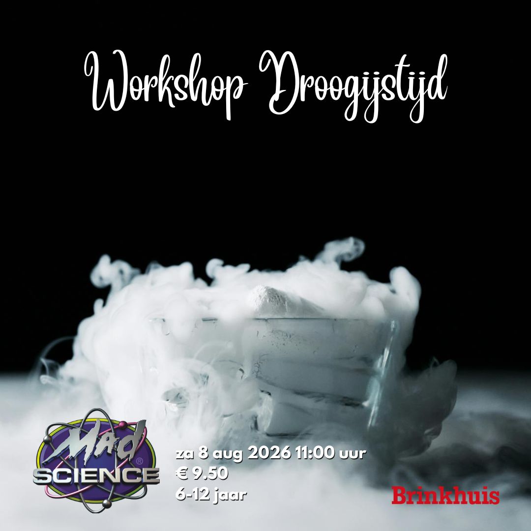 Mad Science Droogijstijd kinder workshop Brinkhuis Laren