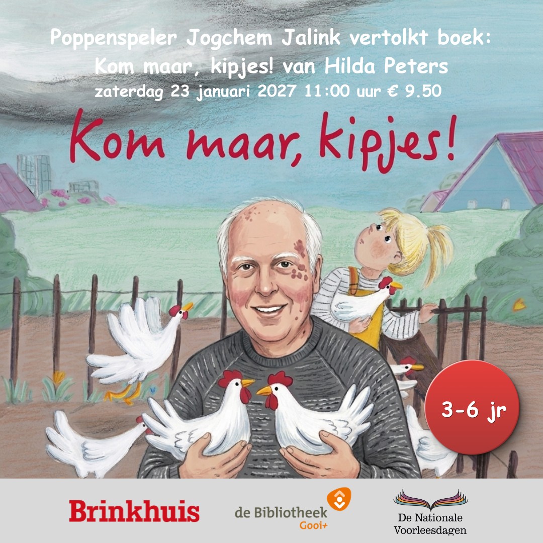 Kom Maar Kipjes Poppentheatershow in Laren tijdens Nationale Voorleesdagen