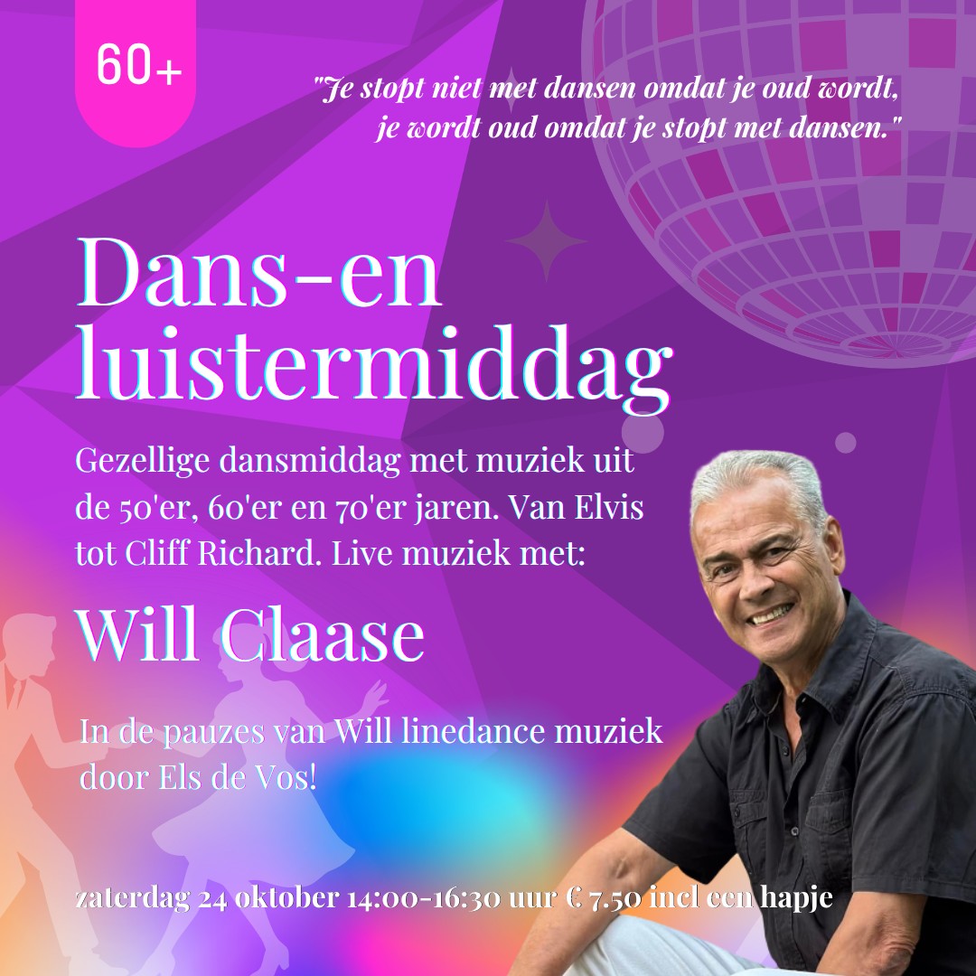 Dansmiddag Voor Senioren Met Will Claase in het Brinkhuis Laren